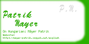 patrik mayer business card