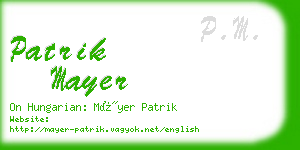 patrik mayer business card